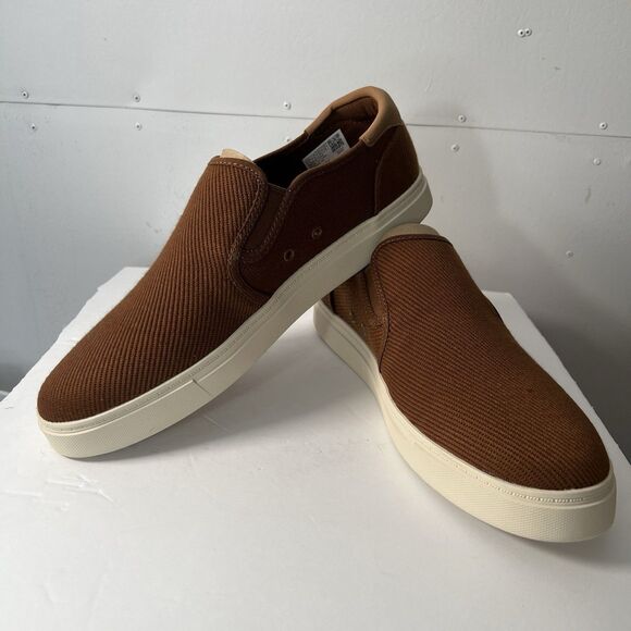 TOMS shoes sneaker Mens 11 Baja 2.0 Slip on Walnut twill brown Cream main image 12
